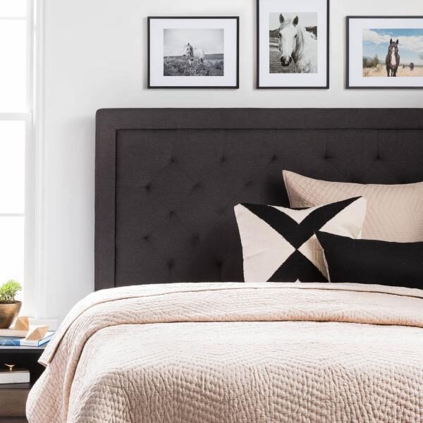 Lucid Upholstered Headboard with Diamond Tufting Queen